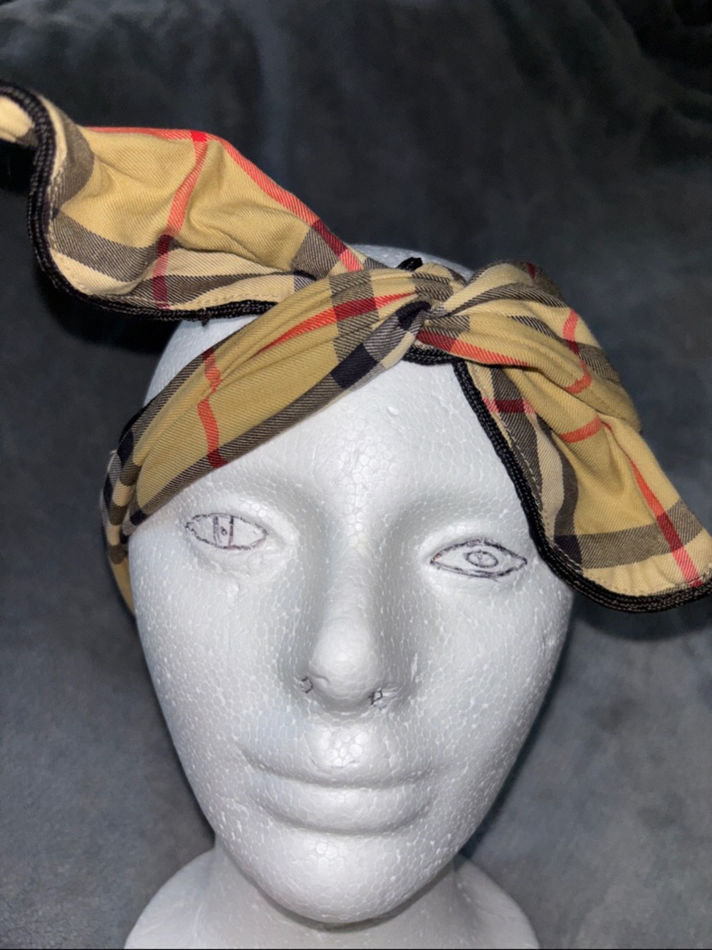 Burberry wired headband scarf nova check plaid